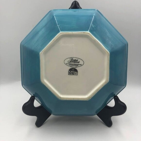 Certified International Octagon Shaped Deep Plate Rooster Farmhouse Ceramic - Picture 4 of 8